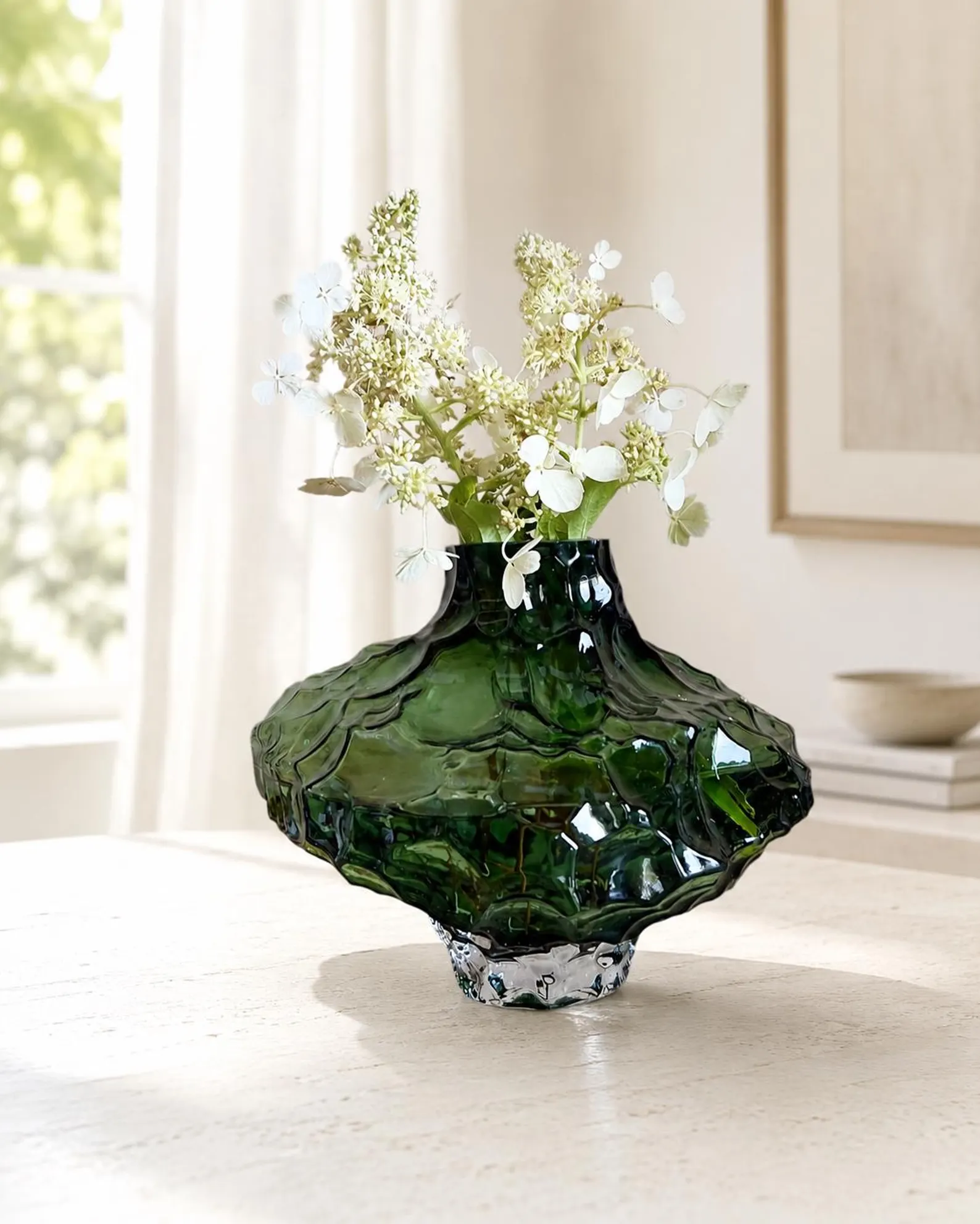 Grüne Designvase aus Glas 2 – Vorschaubild