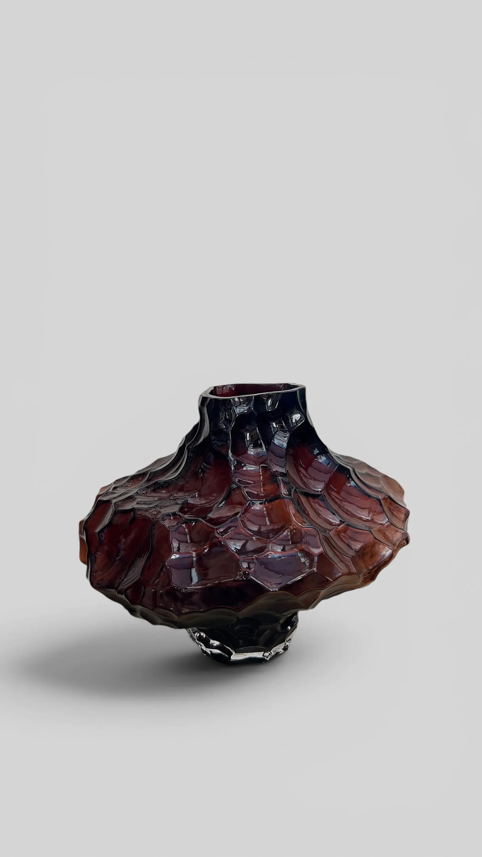 Glasvase in warmem Amber 4 – Vorschaubild