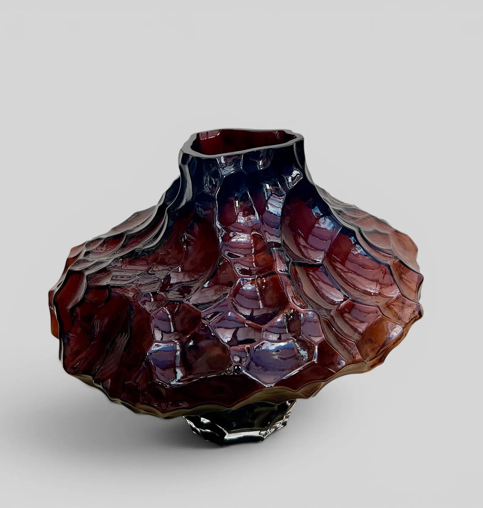 Glasvase in warmem Amber 2 – Vorschaubild
