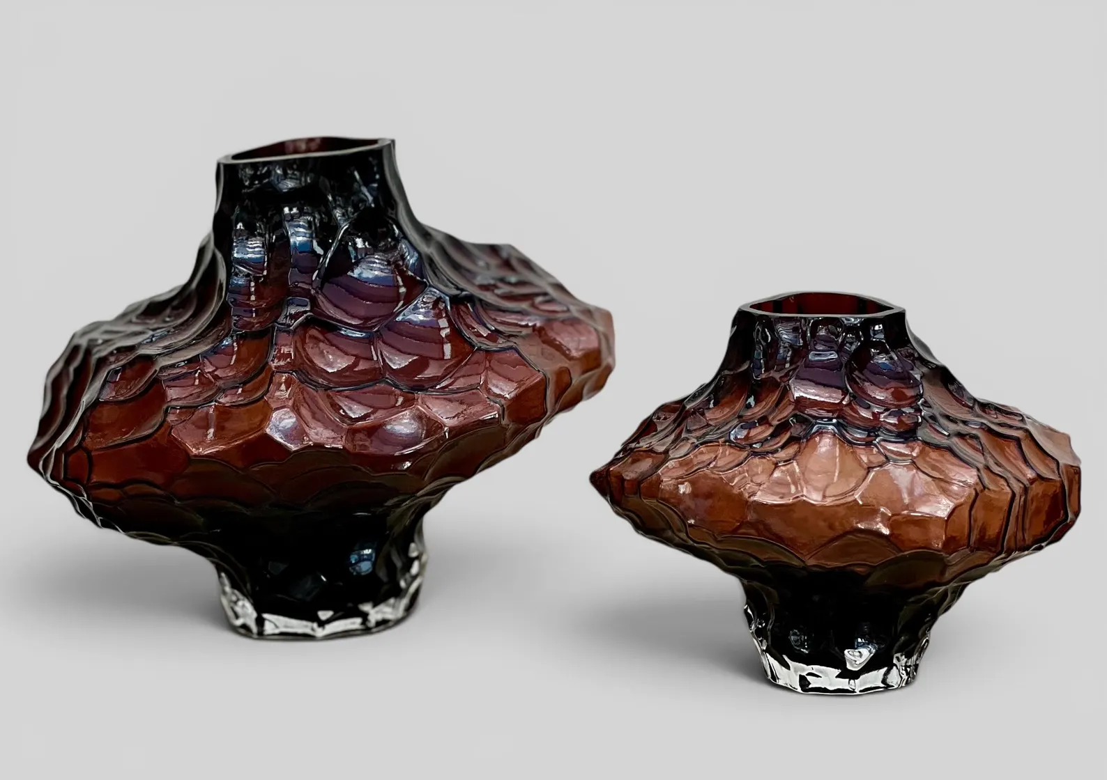 Glasvase in warmem Amber 3 – Vorschaubild