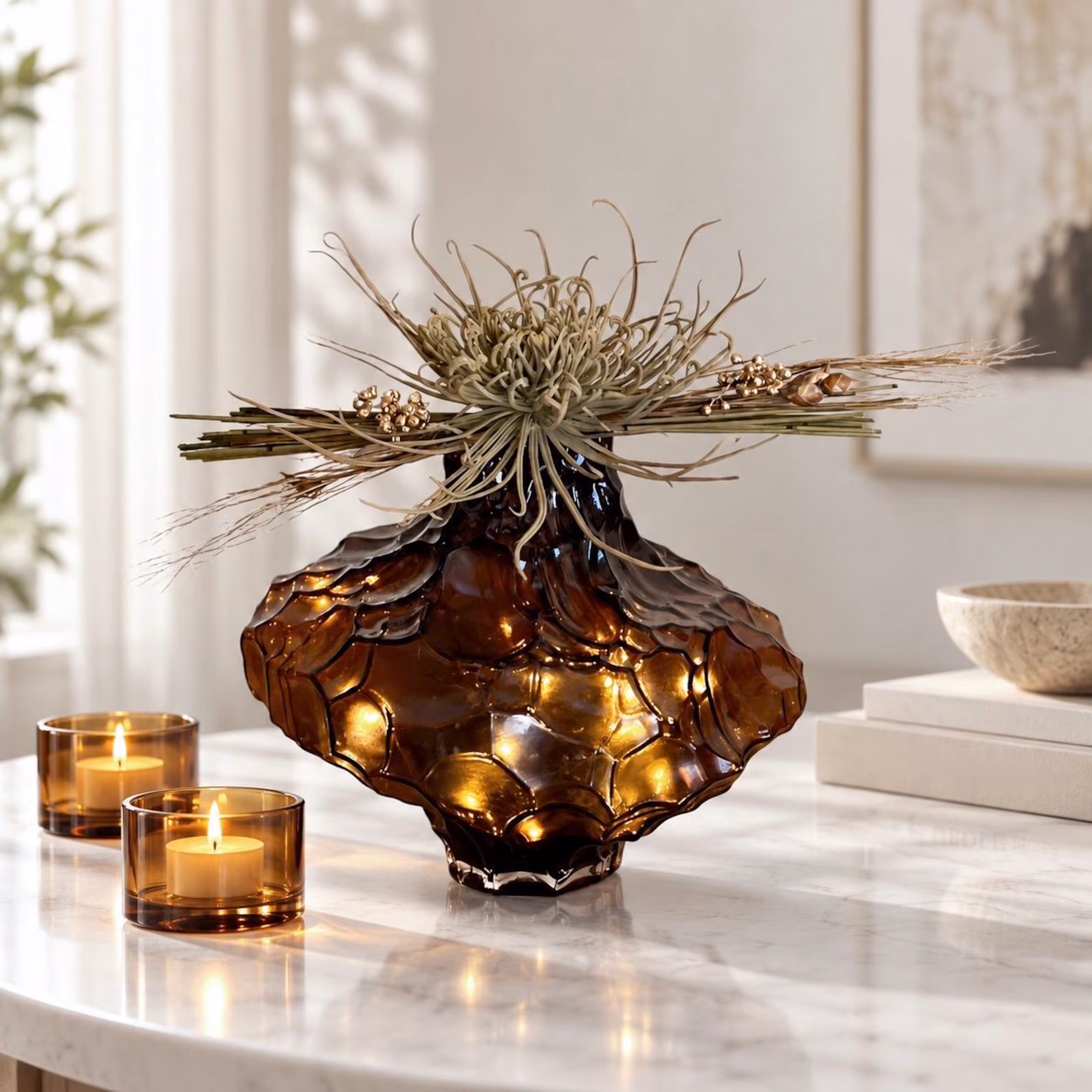 Vase aus Amberglas