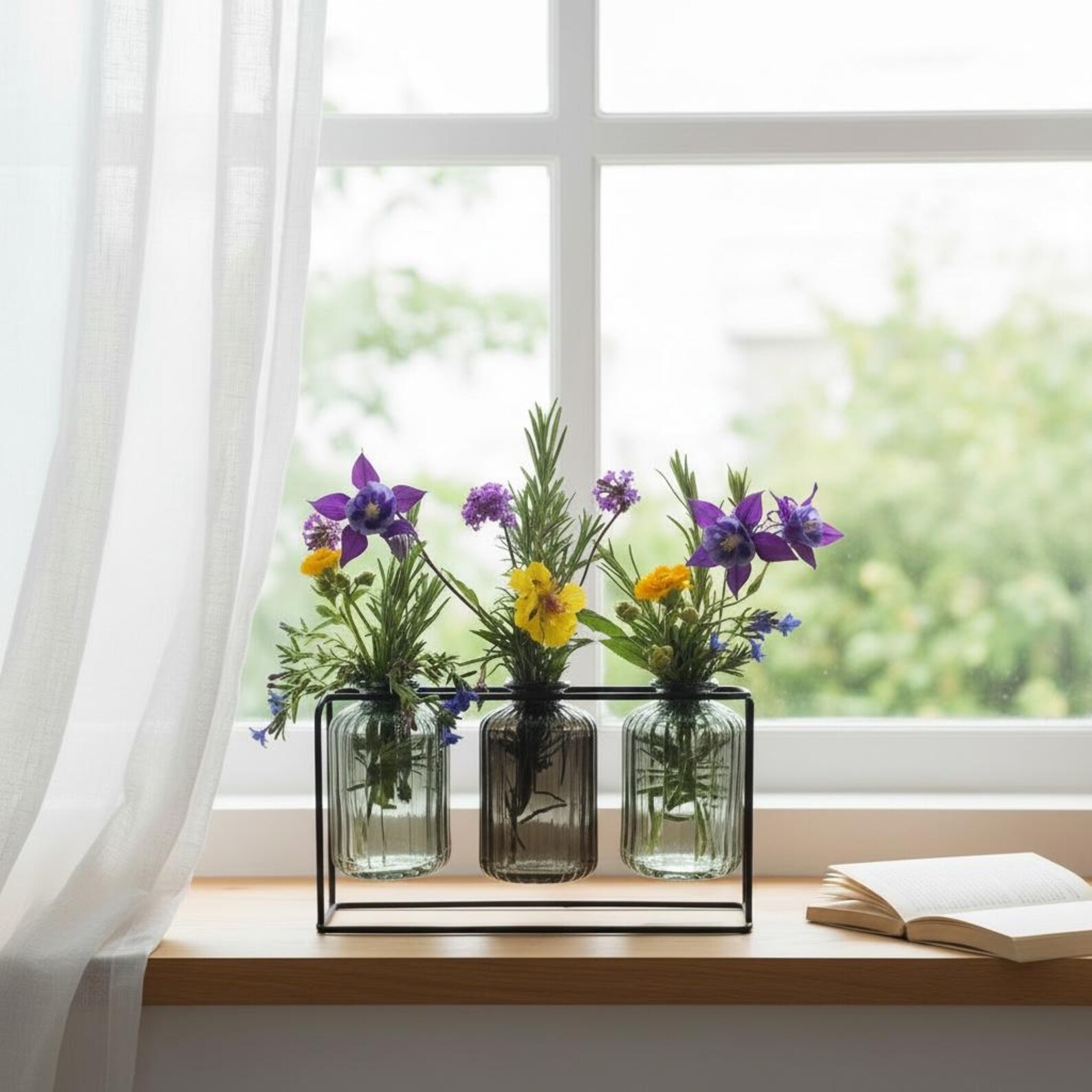 geriffelte Glasvasen – Vorschaubild