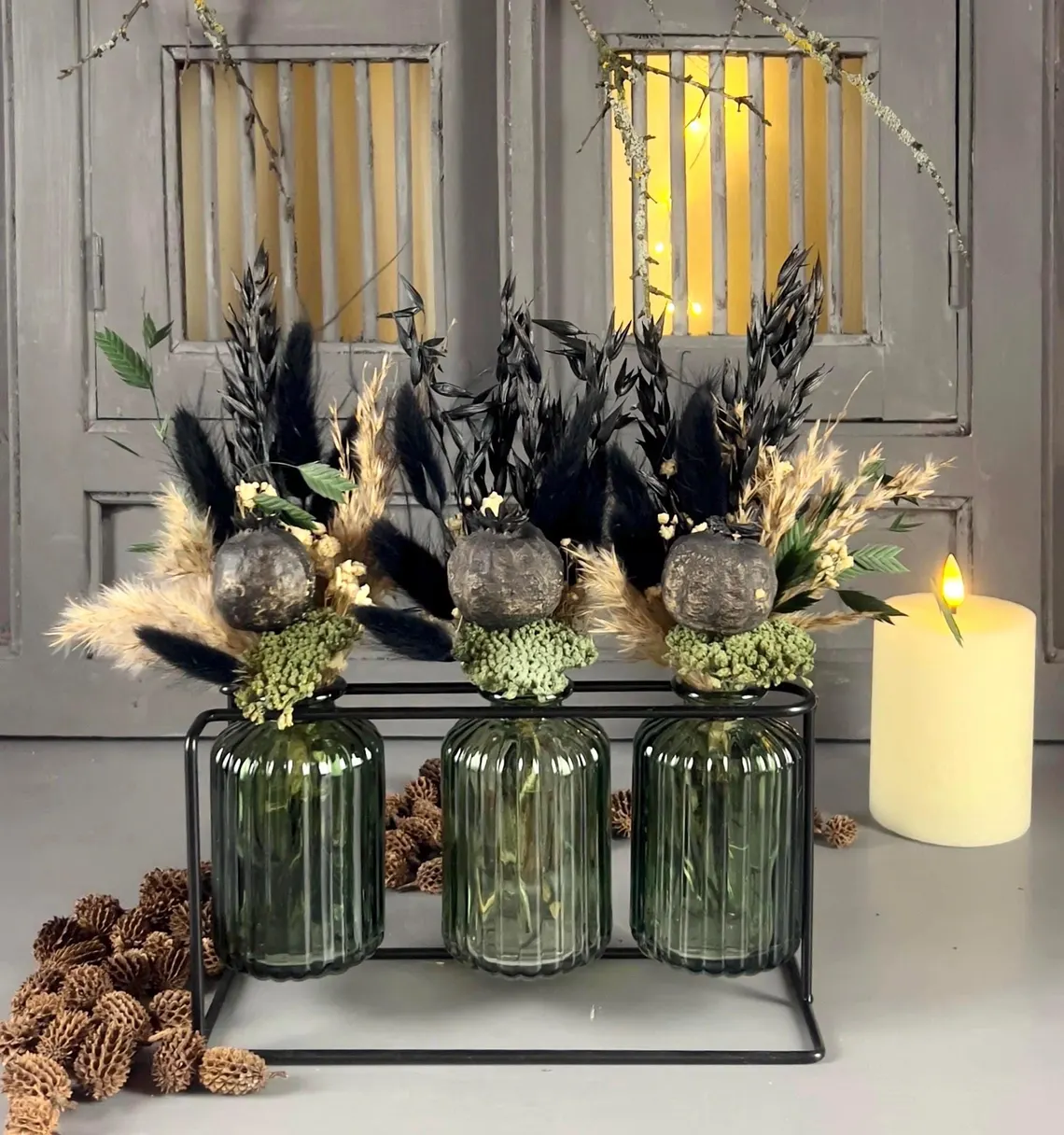 Vasen Set Trockenblumen